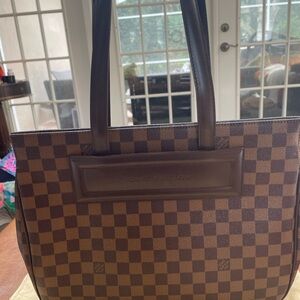 Authentic Louis Vuitton Damier Ebene Parioli Tote. AR0021